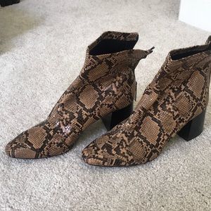 Zara Faux Snakeskin Boots